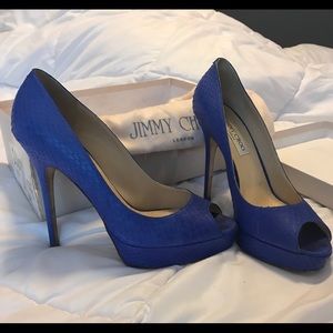 Blue Snakeskin Jimmy Choo Heels